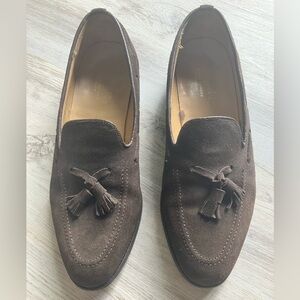 Charles Tyrwhitt Dark Brown Suede Tassel Loafers